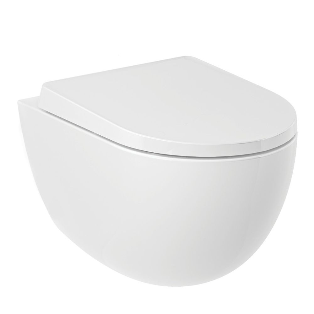 Kludi Resa D cuvette wc avec abattant à descente lente suspendue oui oui blanc brillant 24WCSET43
