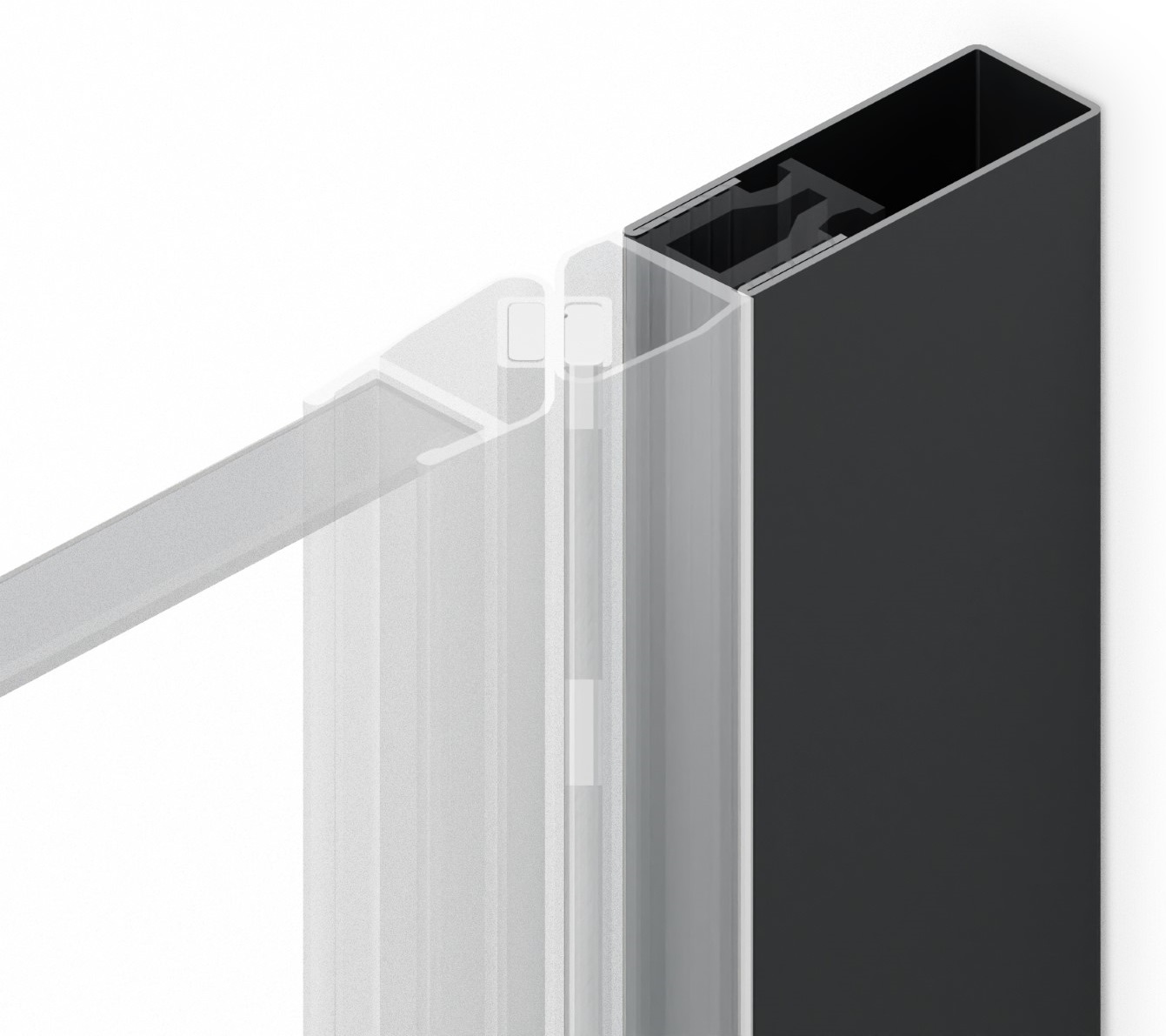 New Trendy Eventa profil élargisseur noir PP-0039