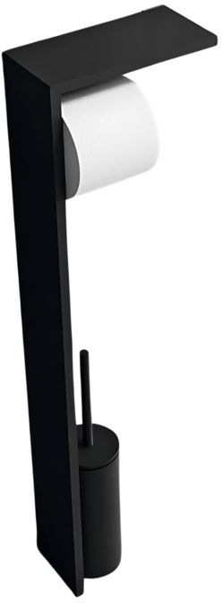 Novellini Frame porte-papier toilette avec brosse wc noir R90AKFPRSH