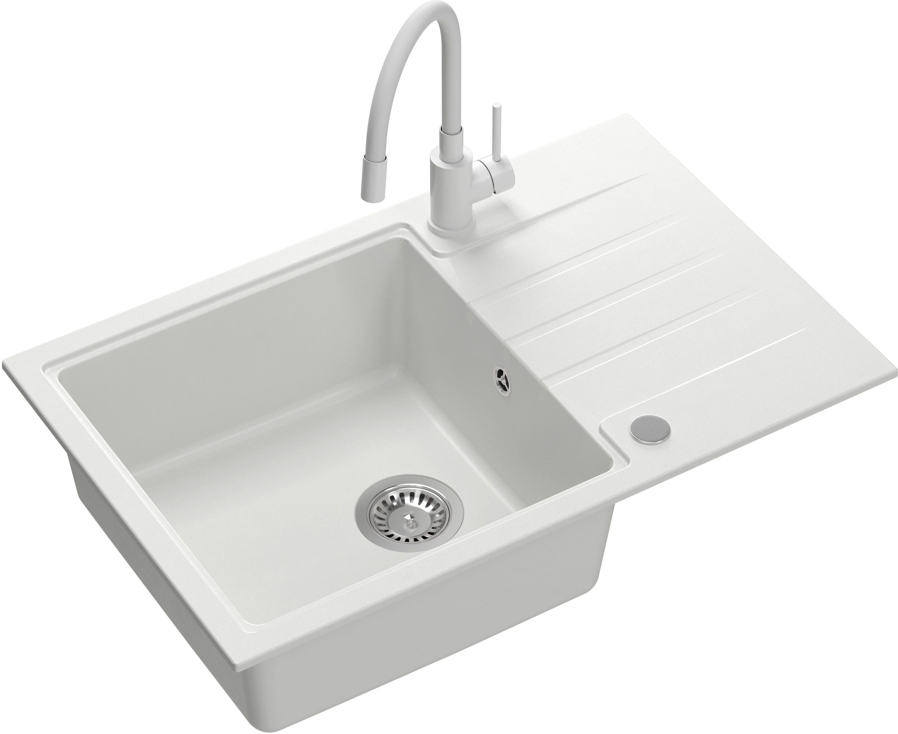 Quadron Peter évier avec mitigeur blanc/blanche HCQP7850BIK_3323503WHM