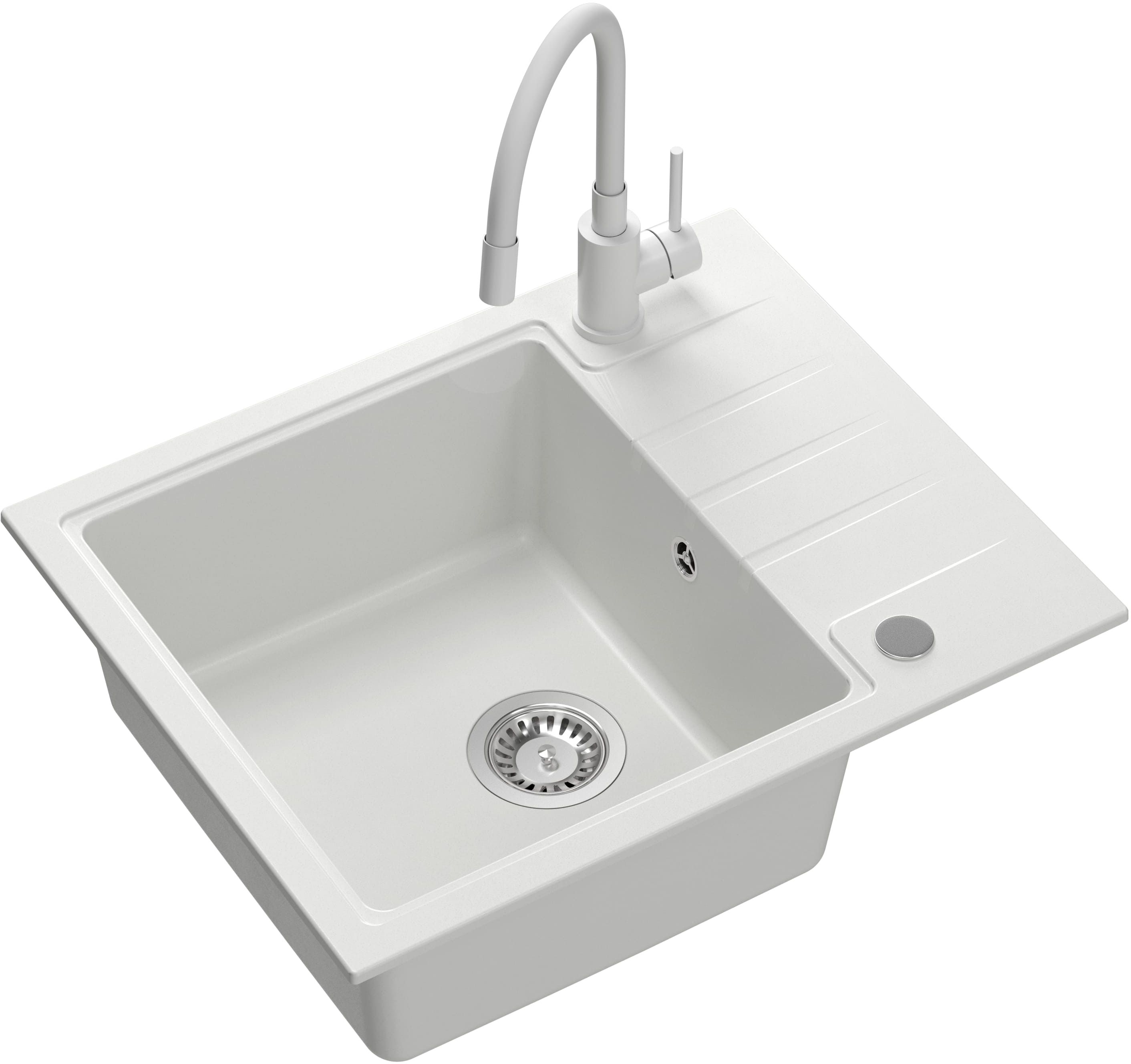 Quadron Peter évier avec mitigeur blanc/blanche HCQP6250BIK_3323503WHM
