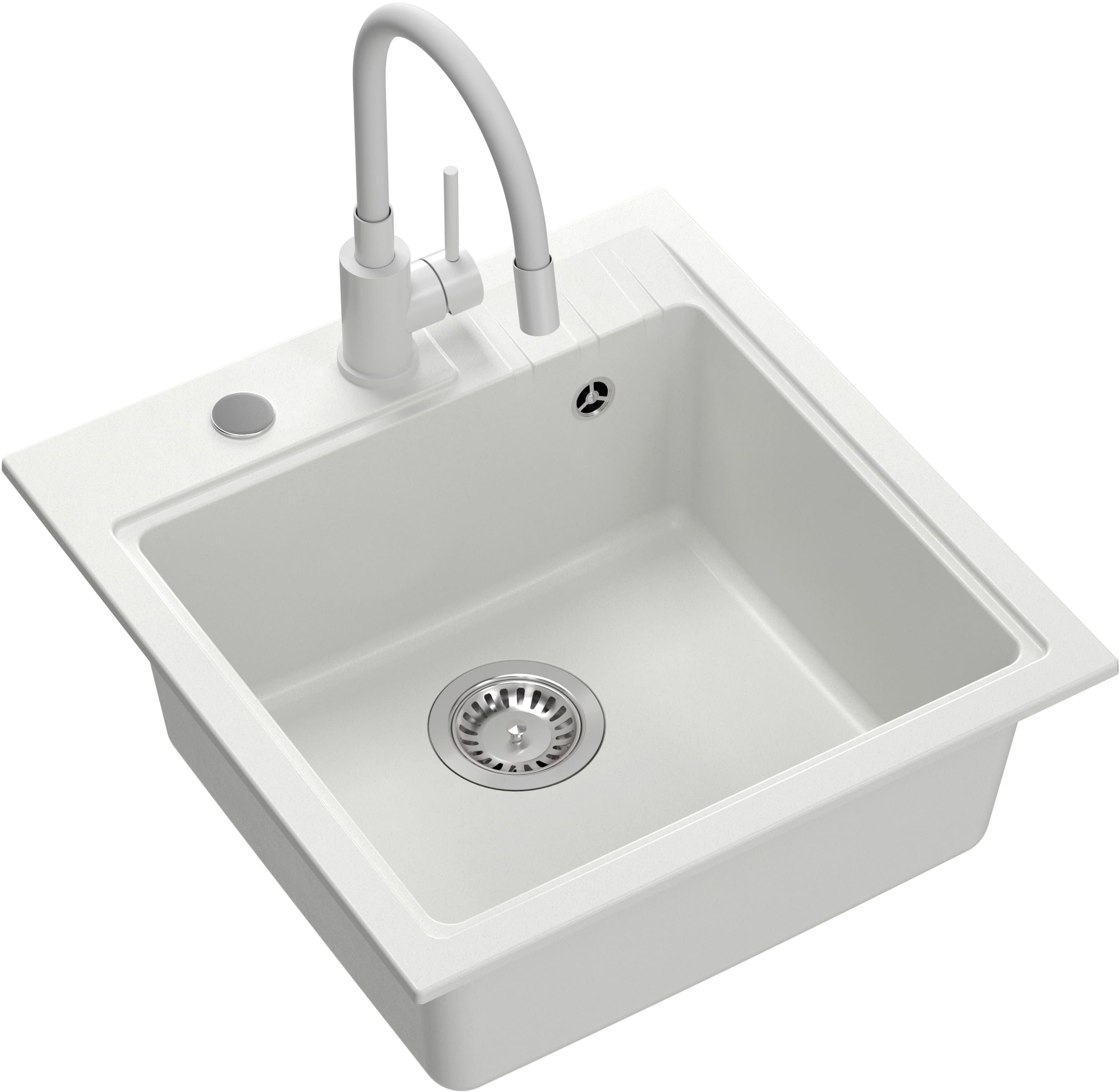 Quadron Peter évier avec mitigeur blanc/blanche HCQP5052BIK_3323503WHM