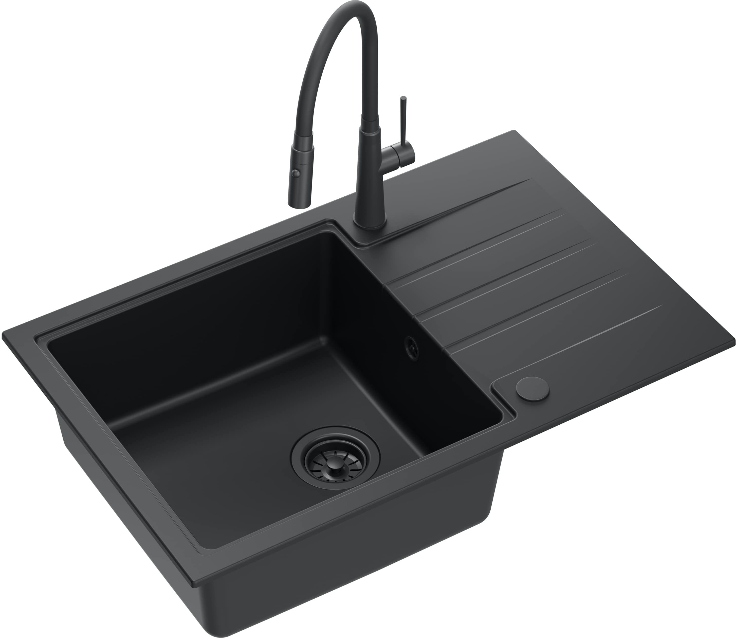Quadron Peter évier avec mitigeur noir/noire HCQP7850BLMPC_3922505BLM