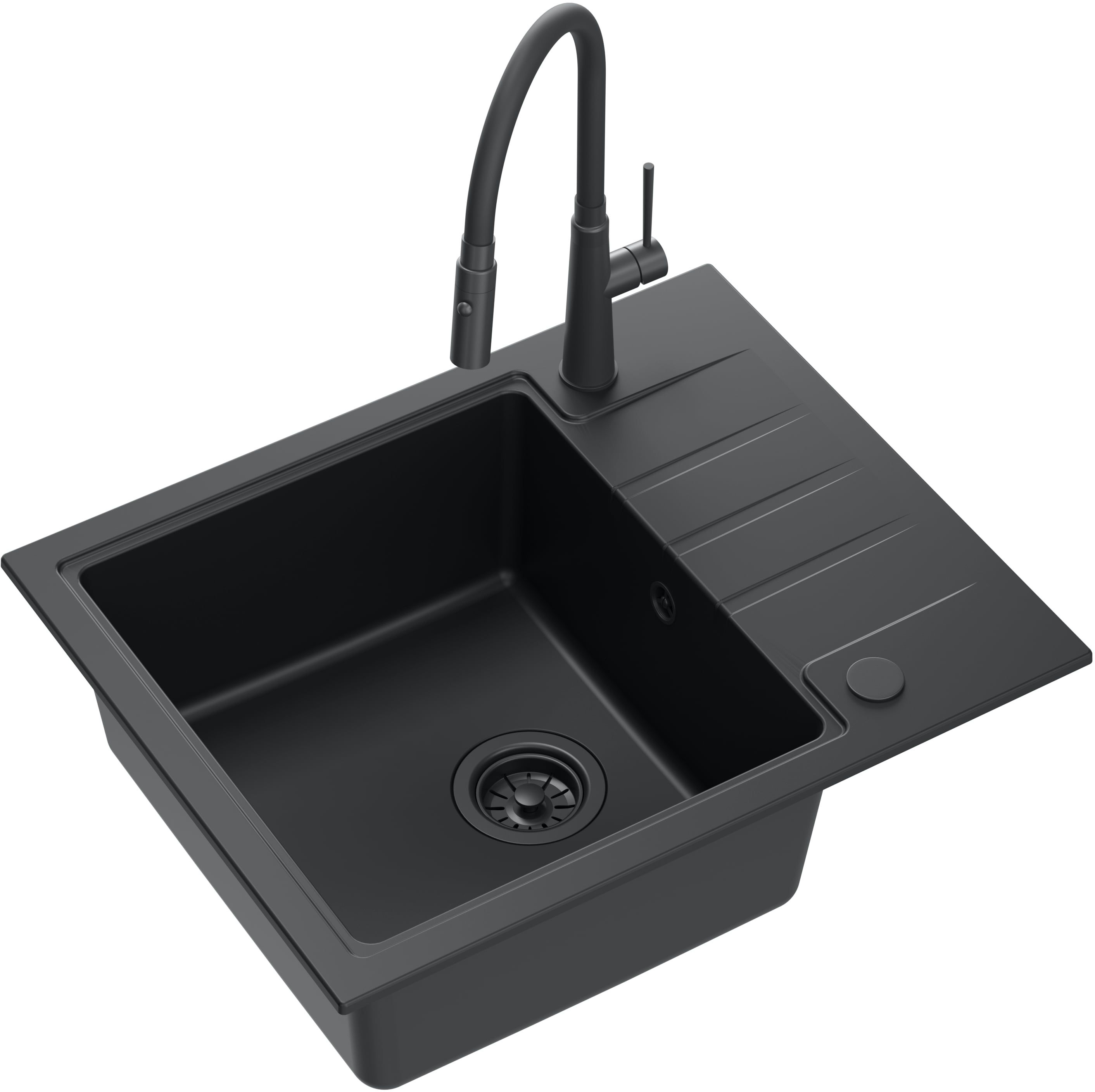 Quadron Peter évier avec mitigeur noir/noire HCQP6250BLMPC_3922505BLM