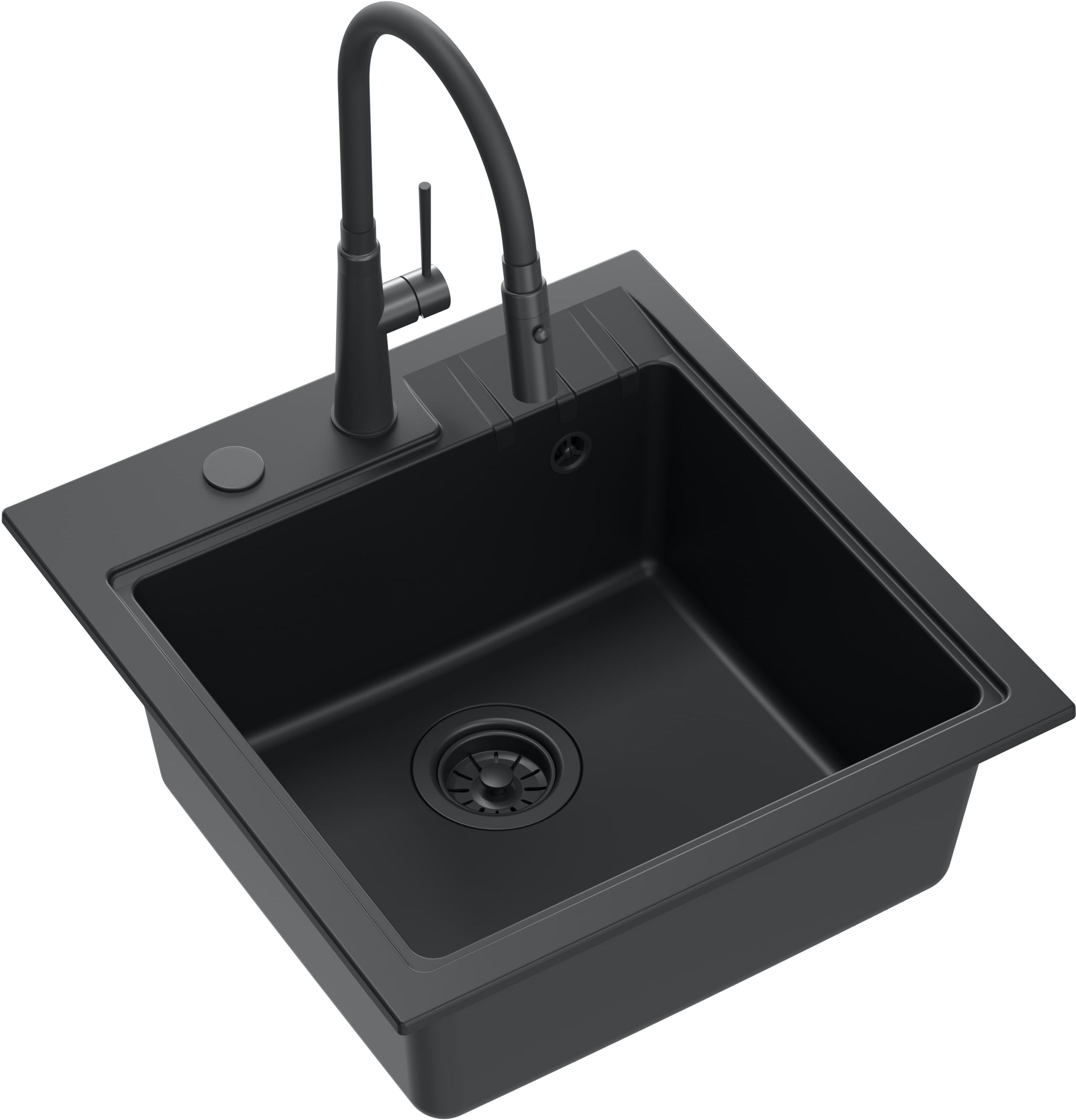 Quadron Peter évier avec mitigeur noir/noire HCQP5052BLMPC3922505BLM