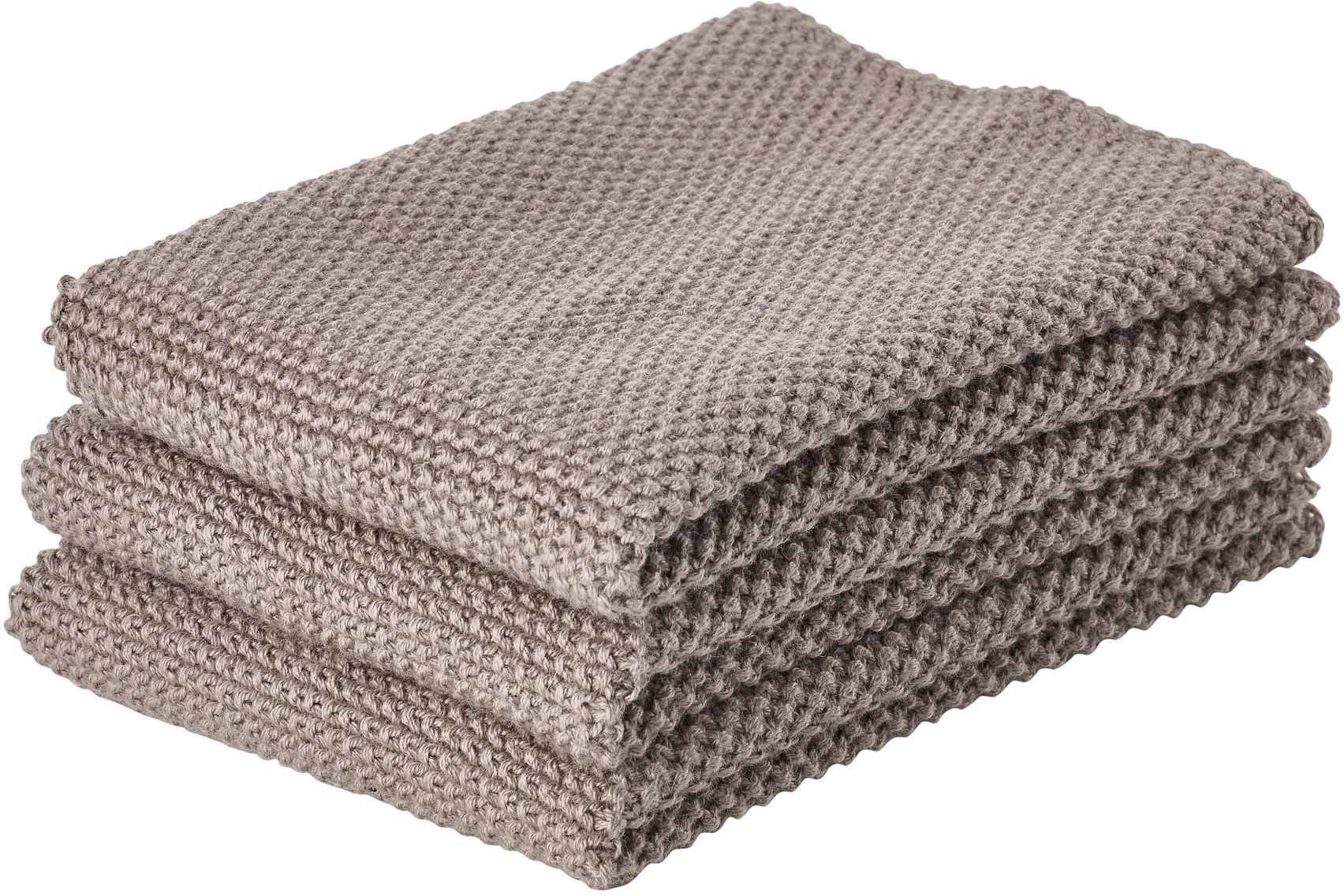 Zone Denmark lot de serviettes 27x27 cm coton gris 331242