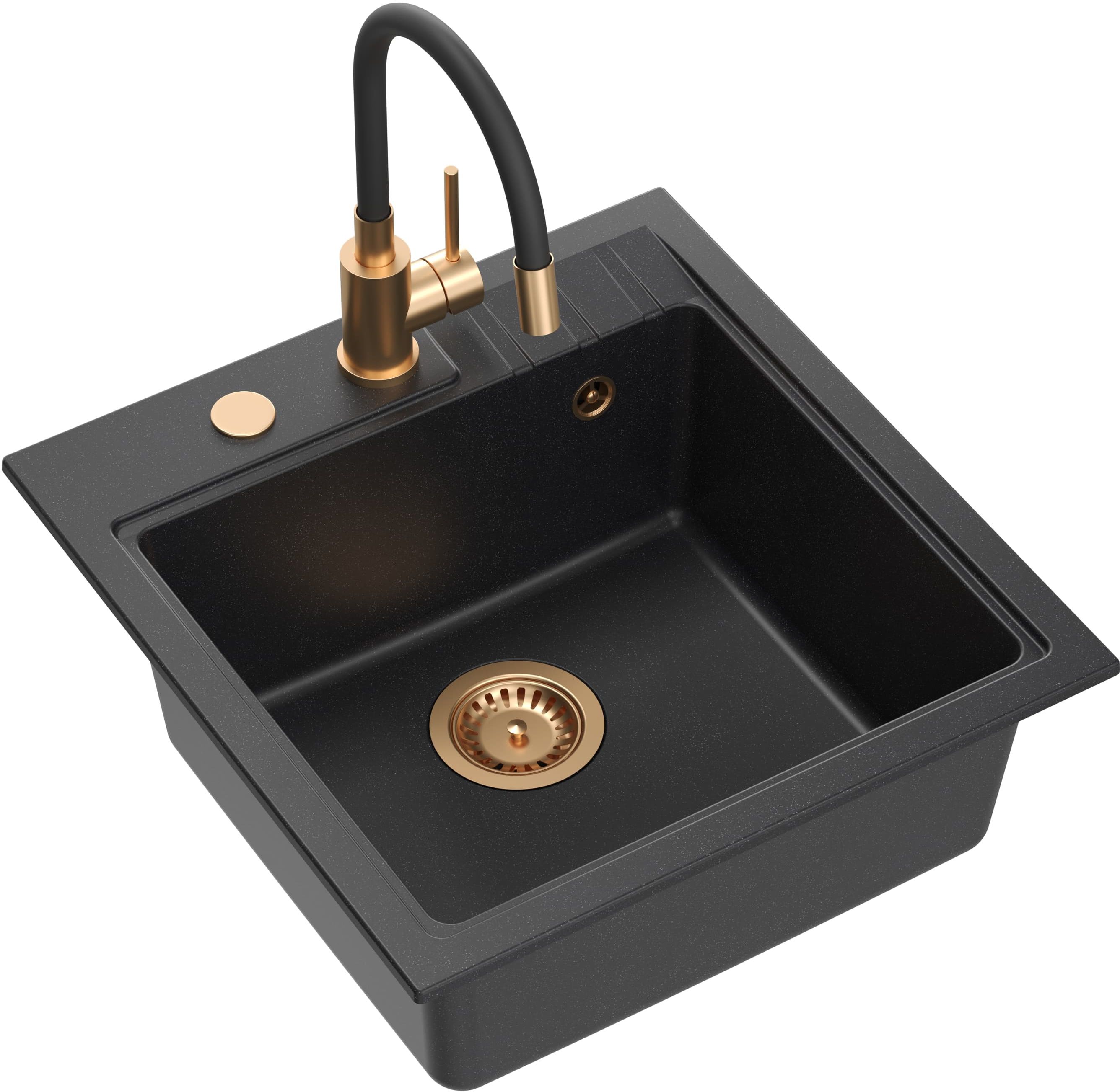 Quadron Peter évier avec mitigeur noir/noire HCQP5052CZK_3323503PVDC1