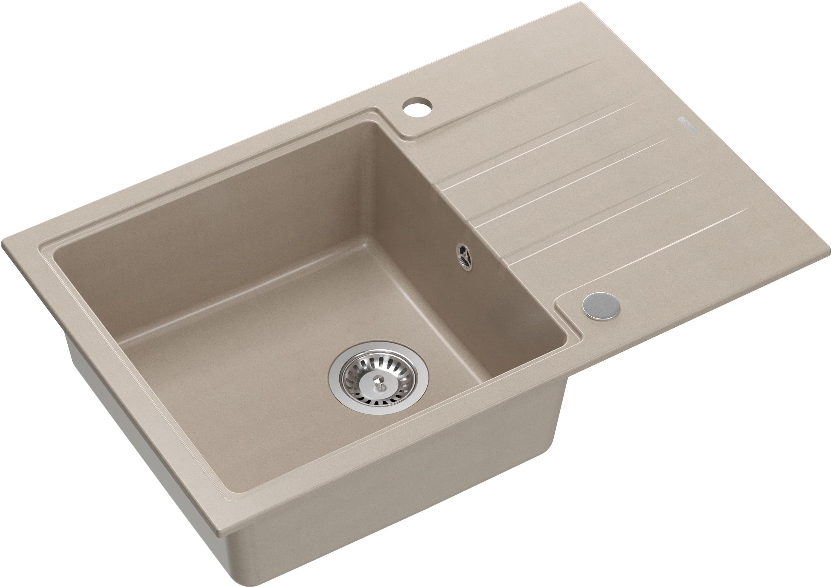 Quadron Peter évier graniteq 78x50 cm beige HCQP7850BEZP