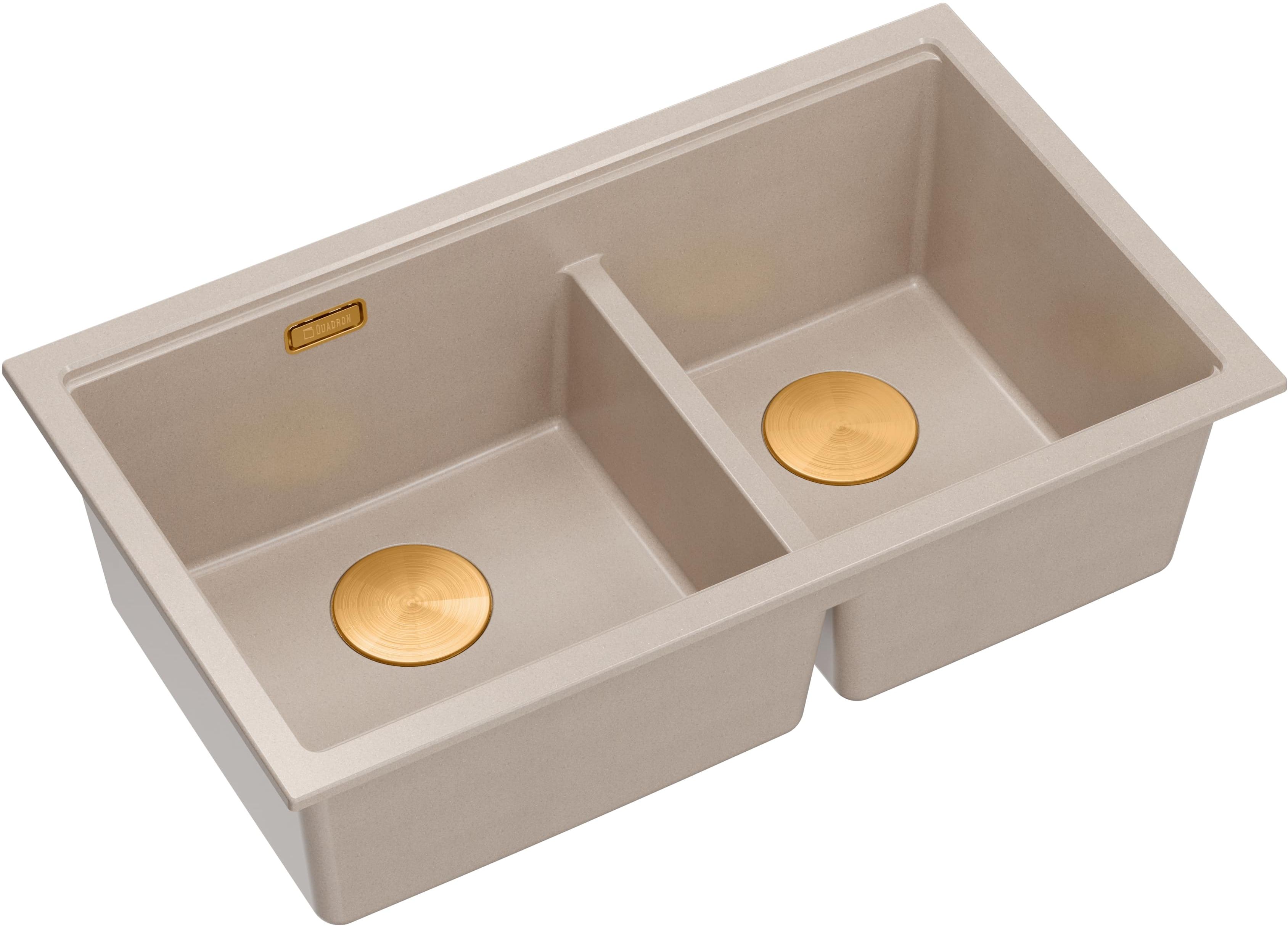 Quadron Logan évier graniteq 76x45 cm beige HQL7645U2_PVDC1_U