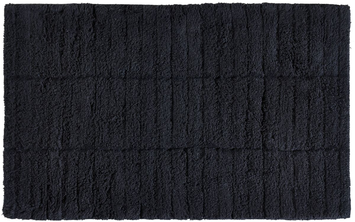 Zone Denmark Tiles tapis de bain 80x50 cm rectangulaire noir 331847