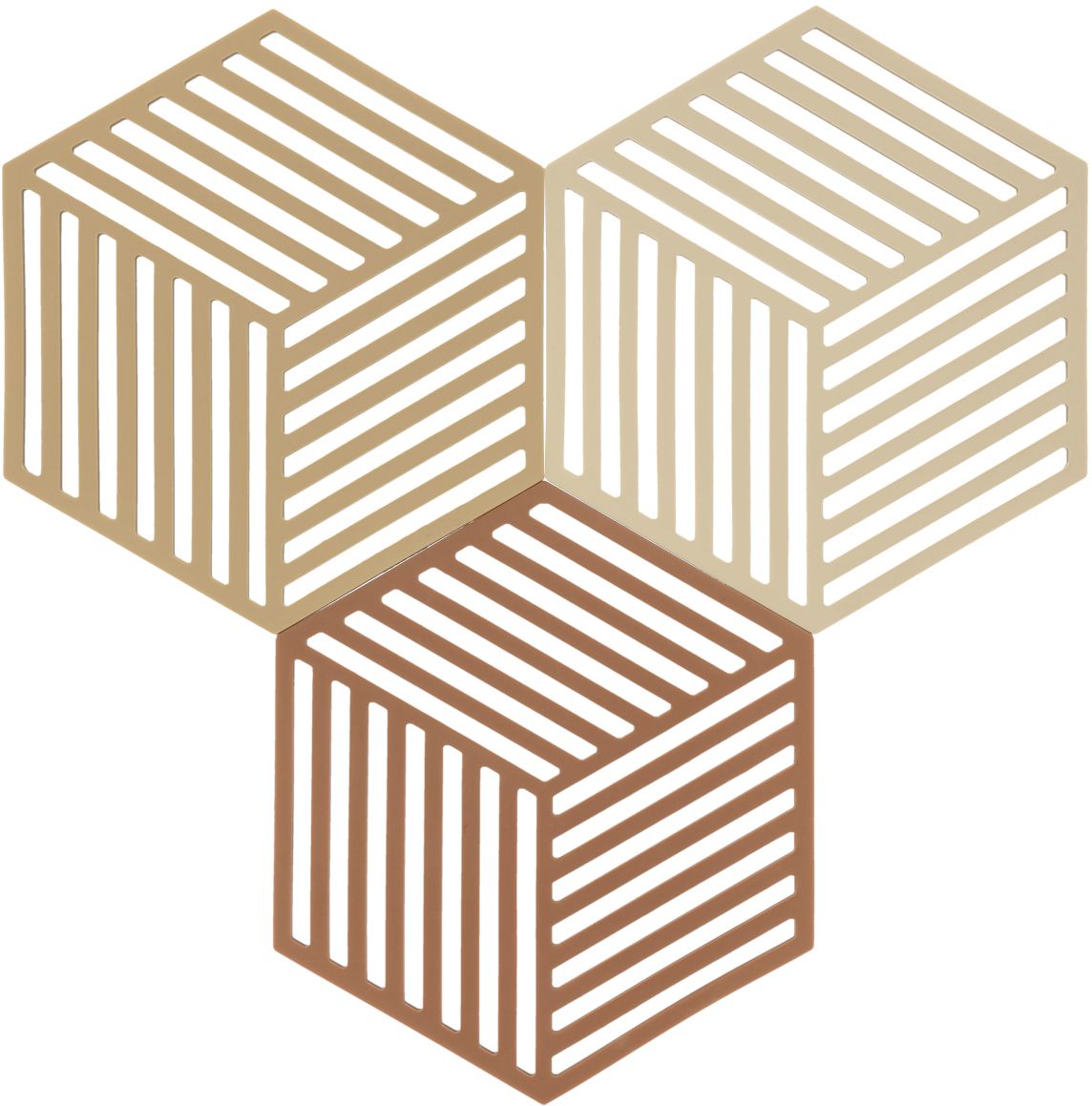 Zone Denmark Hexagon support de cuisine 16x14x cm mélange de couleurs 32704