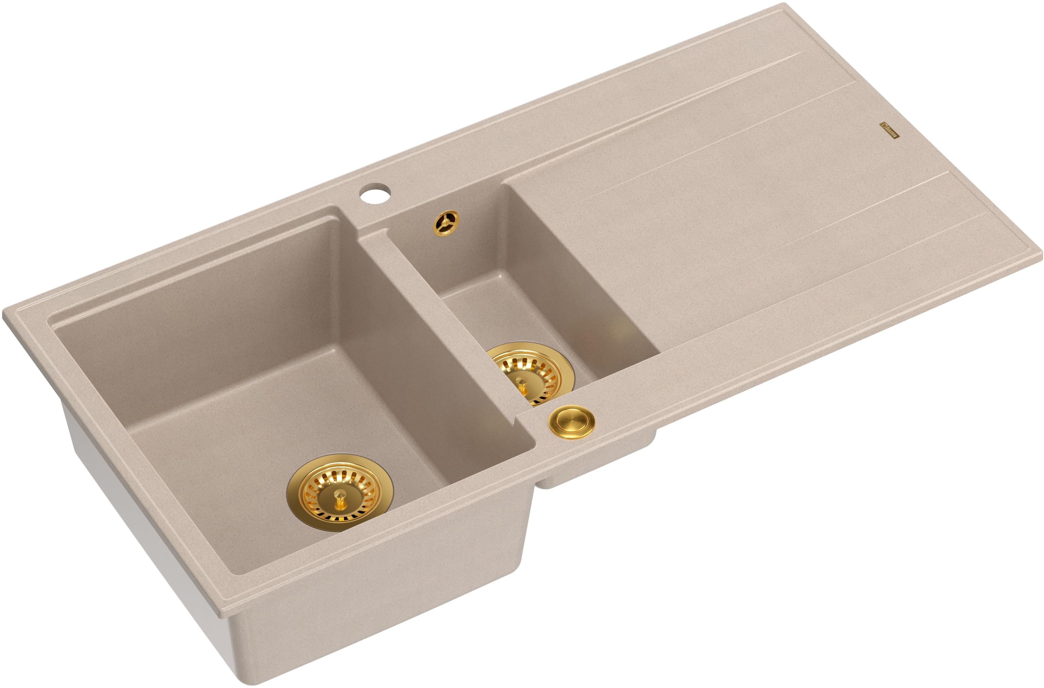 Quadron Evan évier graniteq 100x50 cm beige HQE510050U2_PVDG1_P2O