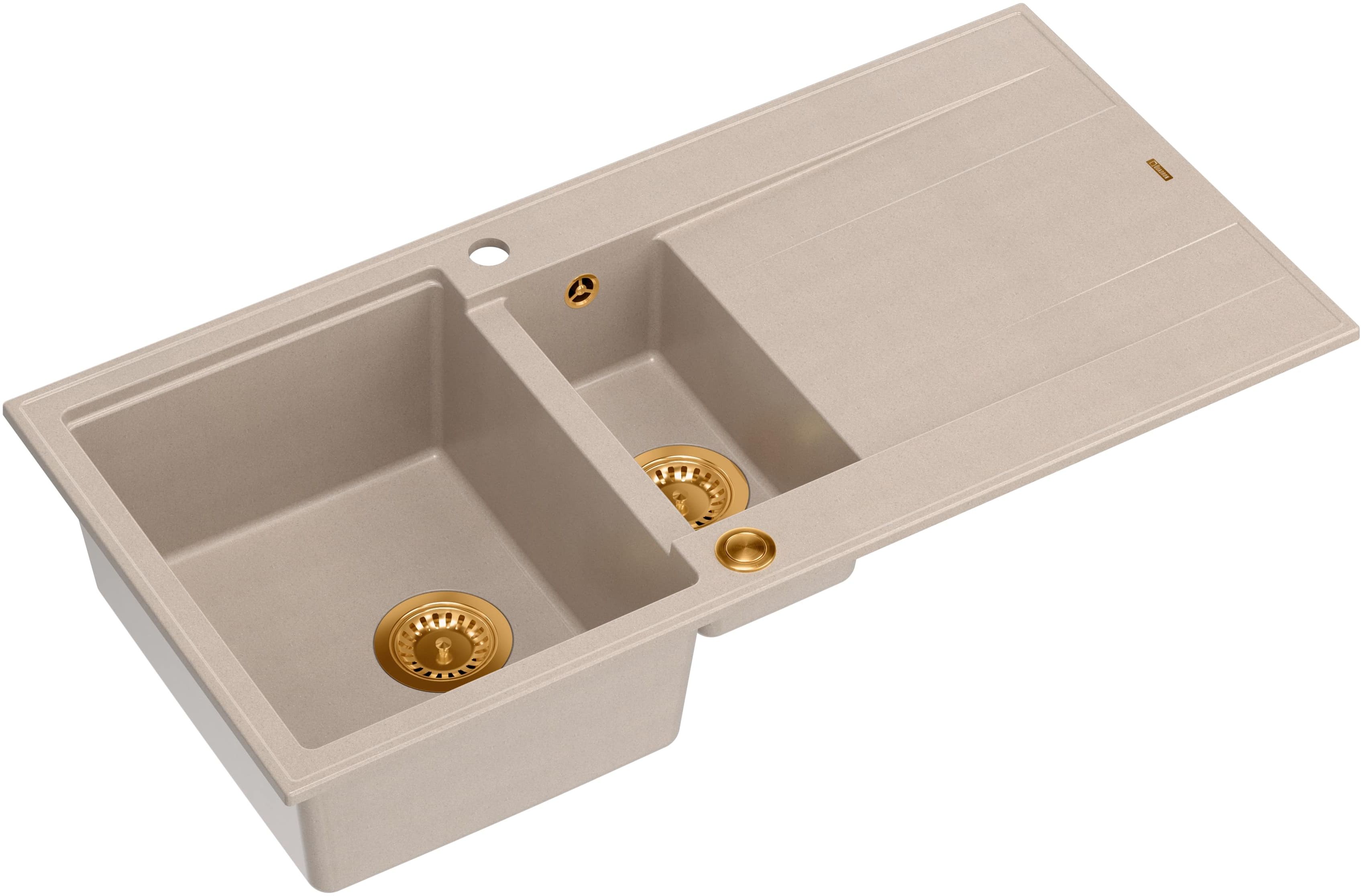 Quadron Evan évier graniteq 100x50 cm beige HQE510050U2_PVDC1_P2O