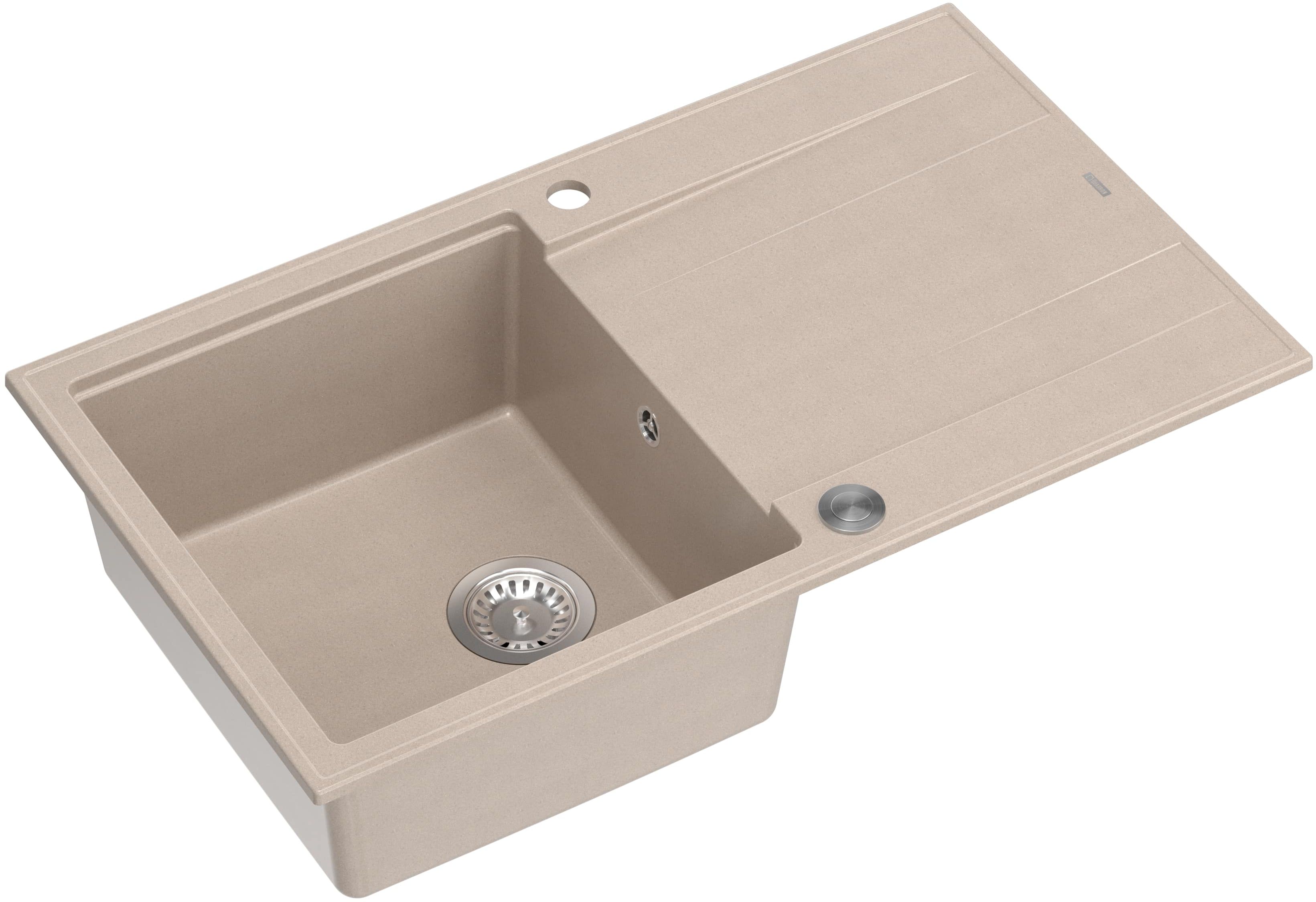 Quadron Evan évier graniteq 86x50 cm beige HCQE8650U2_BS_P2O