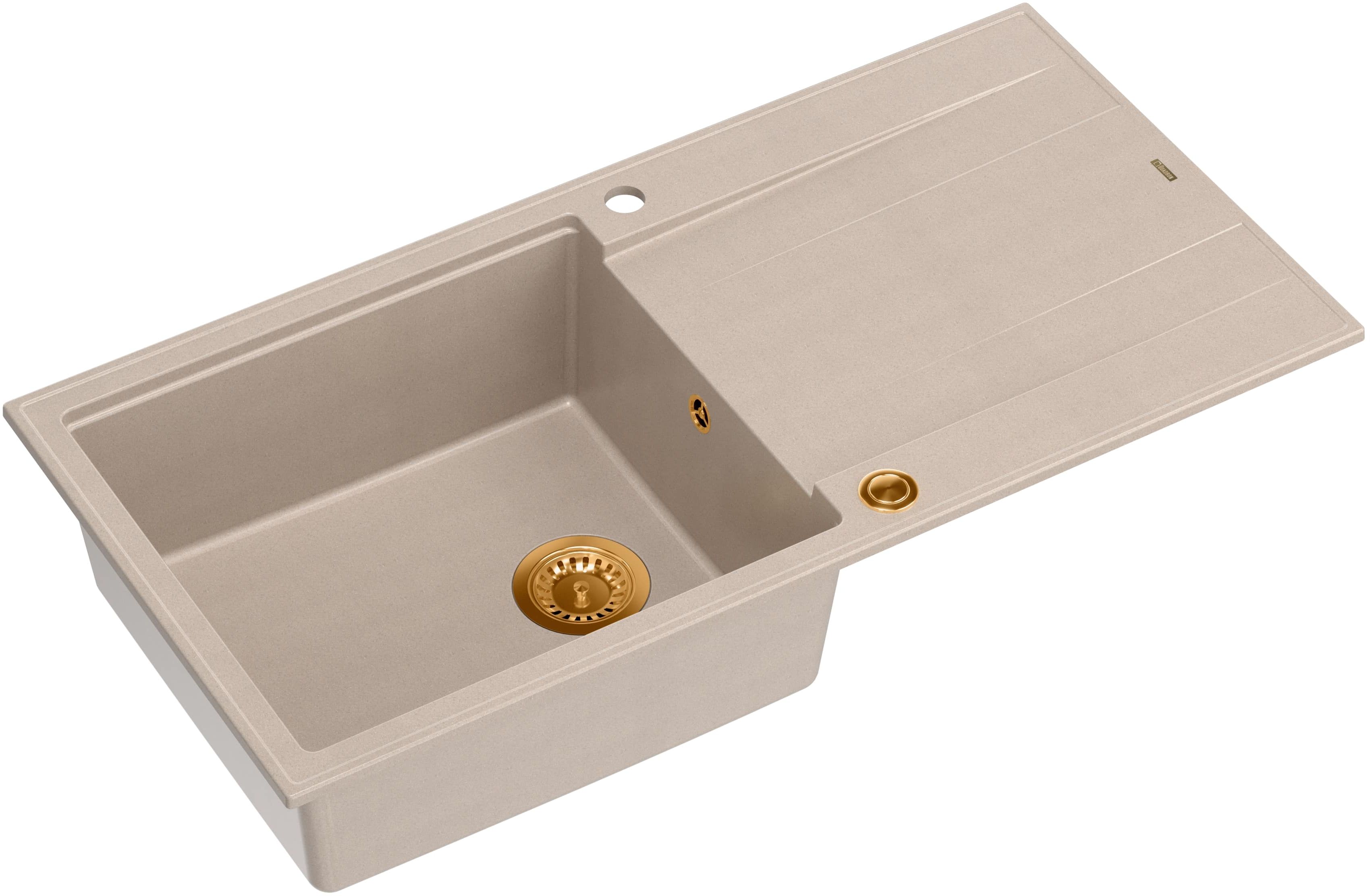 Quadron Evan évier graniteq 100x50 cm beige HCQE10050U2_PVDC1_P2O