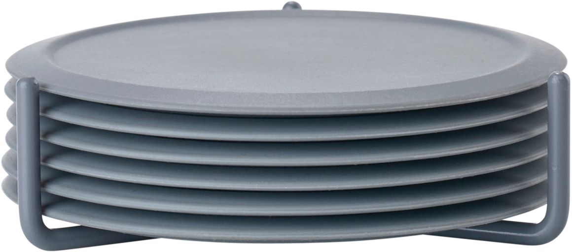 Zone Denmark Singles sous-verres 10x10x3.1 cm gris 330304