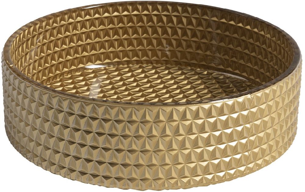 Sapho Maragua lavabo 35x35 cm ronde à poser doré TY214Z