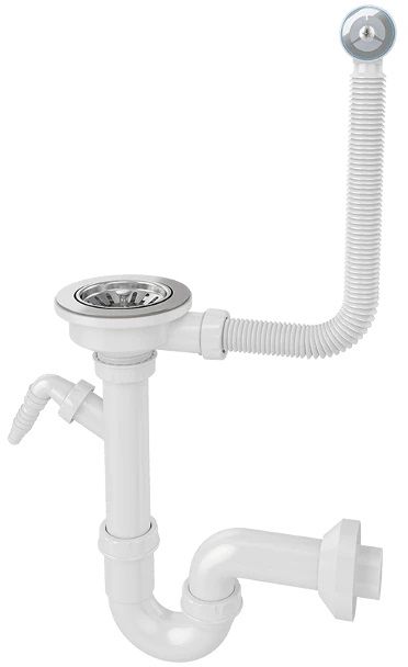 Laveo siphon de lavabo tubulaire blanc OKS_223T