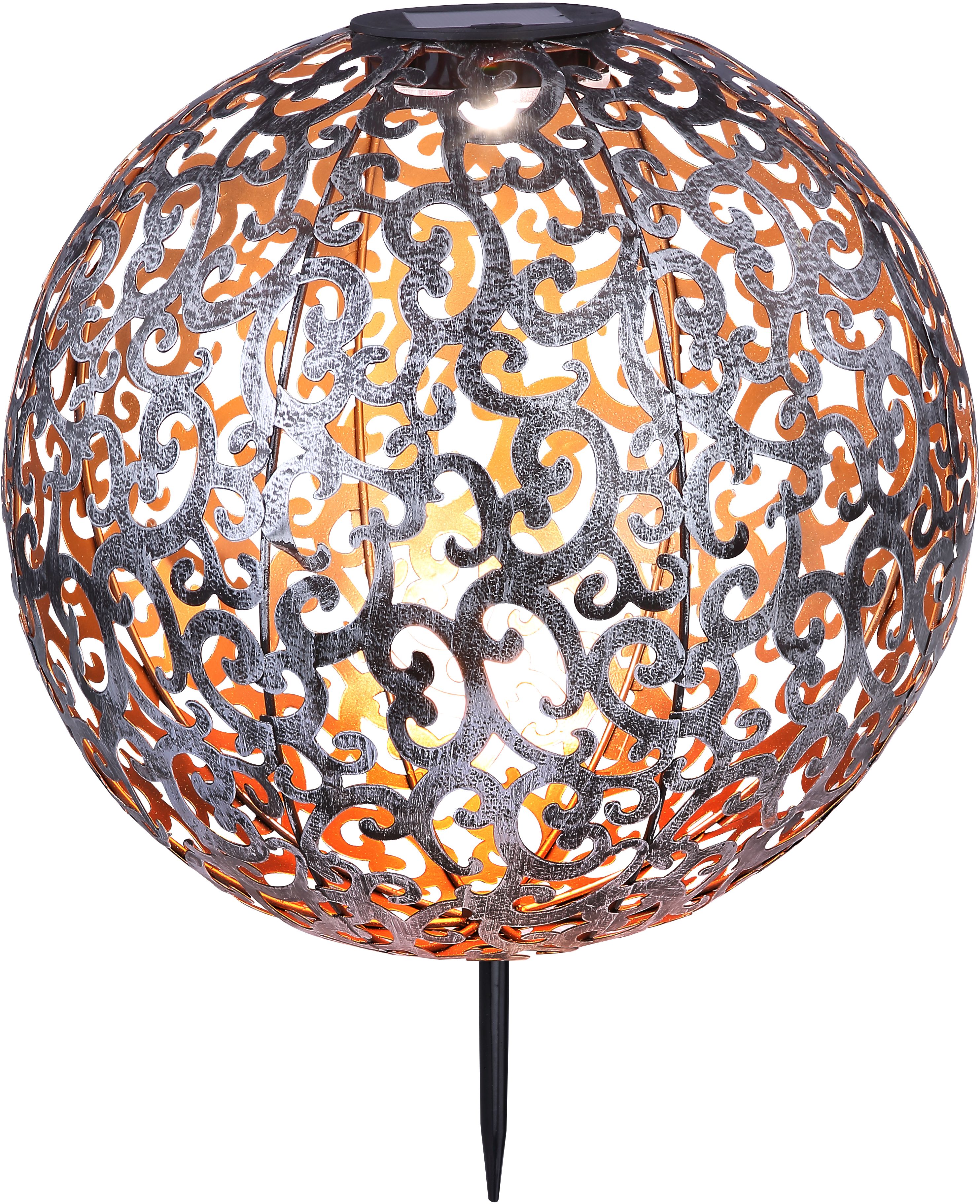 Globo Lighting Solar lampe solaire sur pied 1x0.12 W argenté 33744