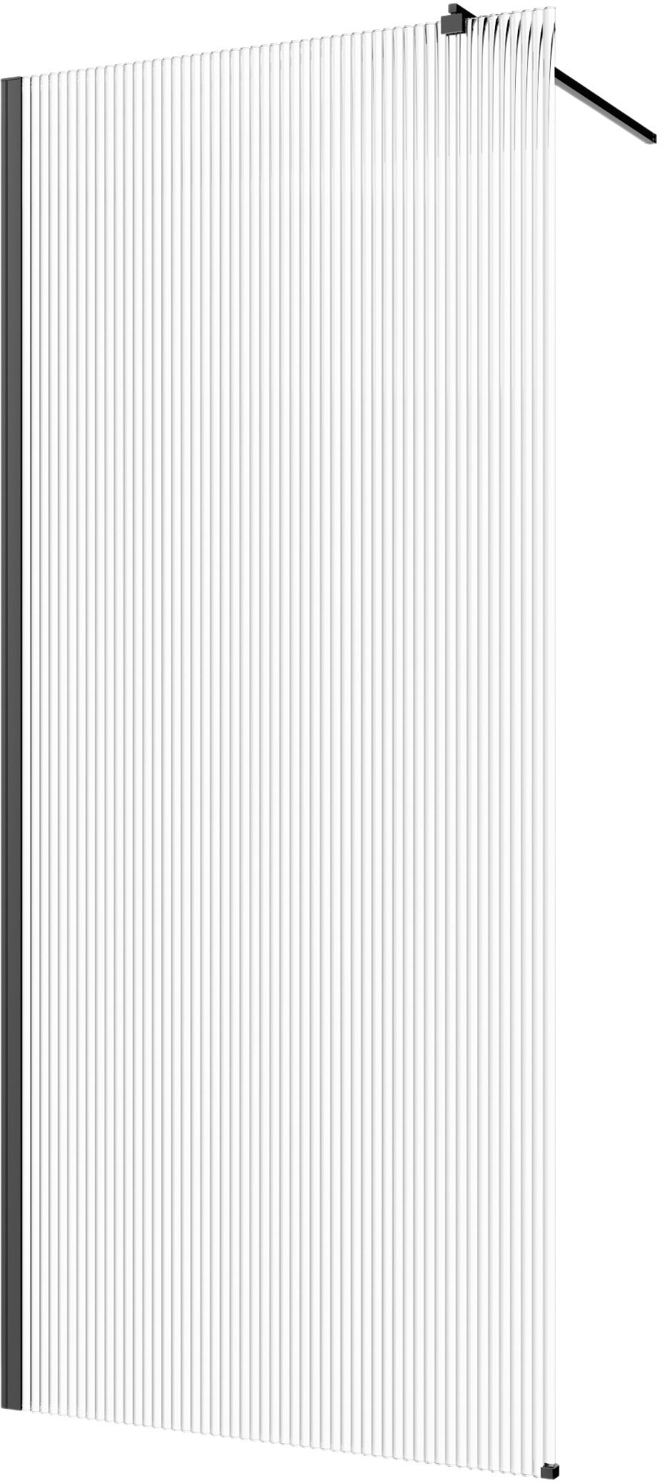 Invena paroi de douche walk-in 110 cm noir semi-mat/ AK-32-115