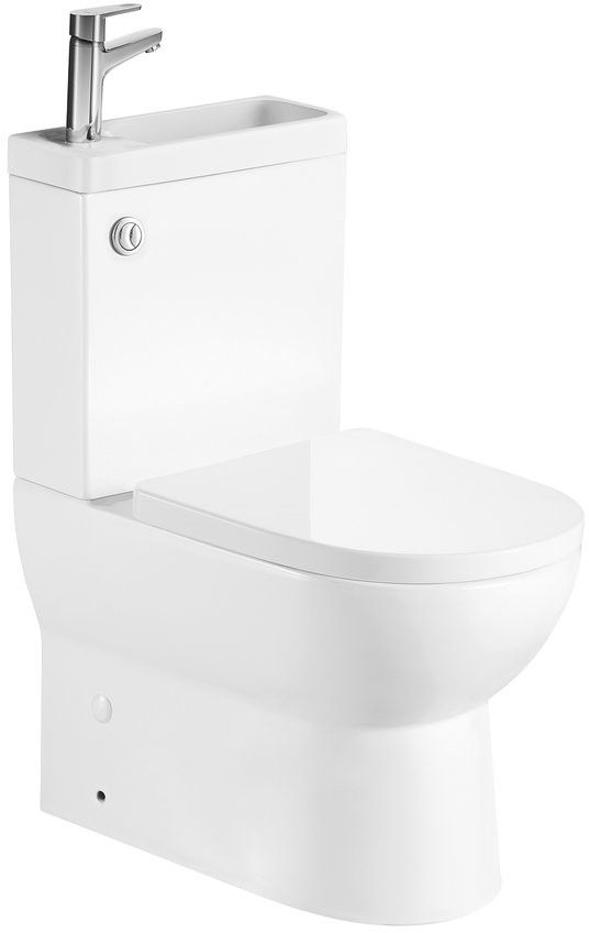 Aqualine Jalta Hygie cuvette compacte + lavabo blanc PB103H