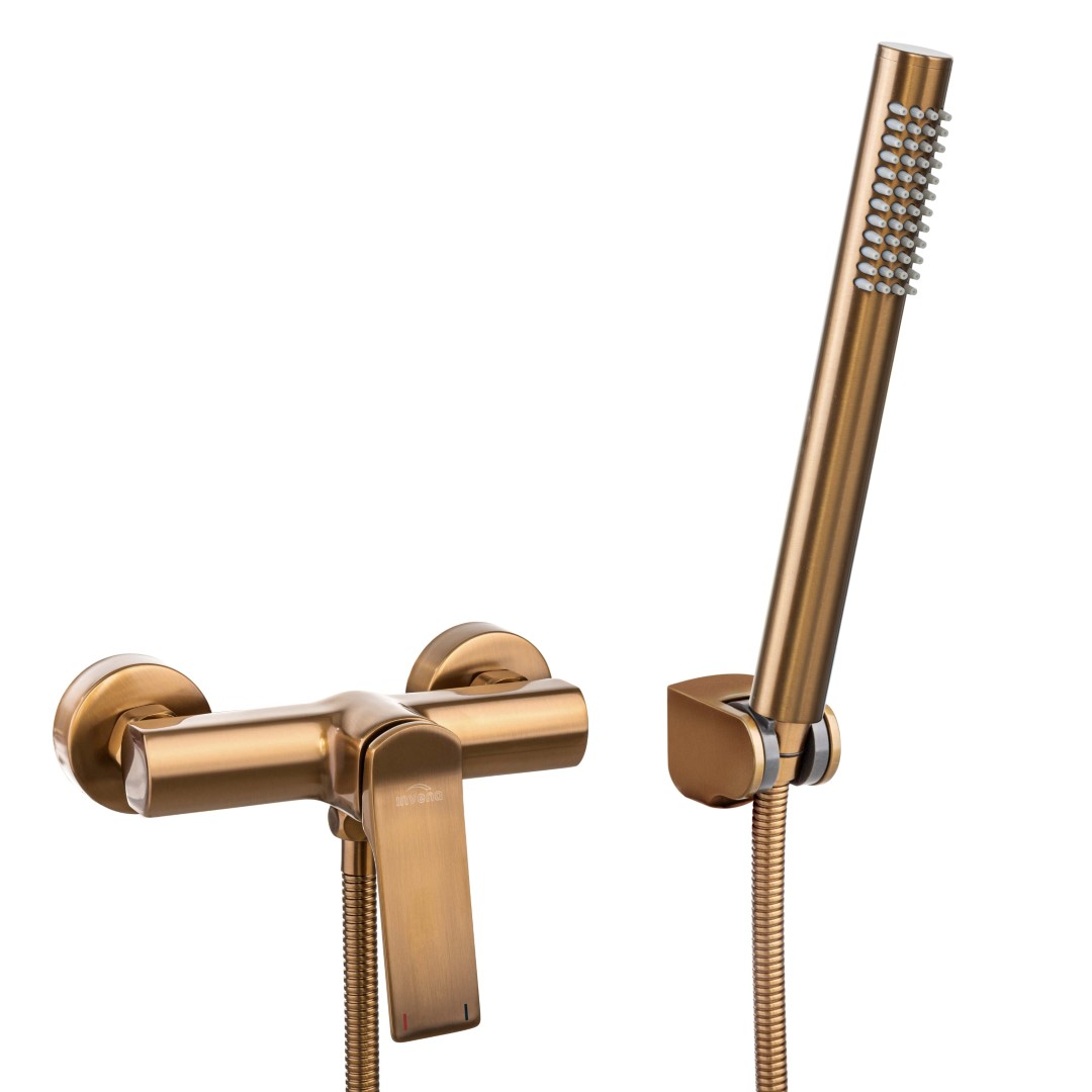 Invena Neri Plus mitigeur de douche murale cuivre BN-P1-014