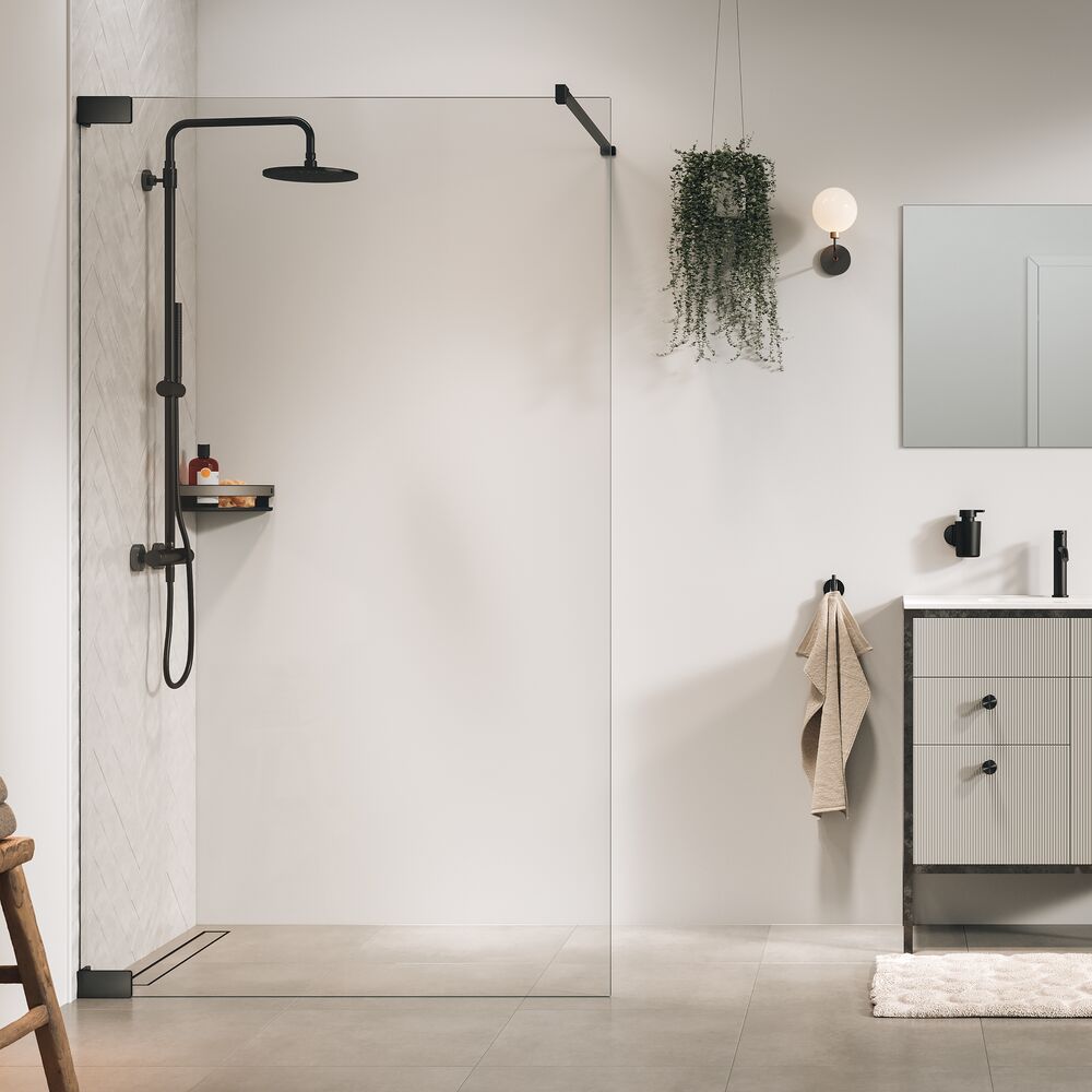 Sealskin Pure paroi de douche walk-in 120 cm graphite brossé/verre transparent PU011206145100