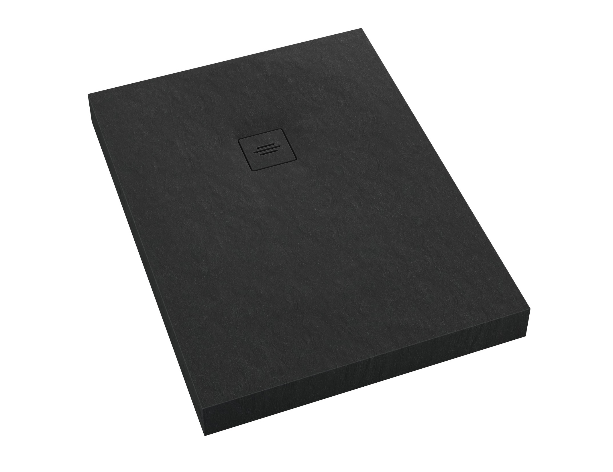 Schedline Nonlimits Black Stone receveur de douche rectangulaire + cache 90x70 cm noir 3ST.N1P-7090/C/ST-M1/C/ST