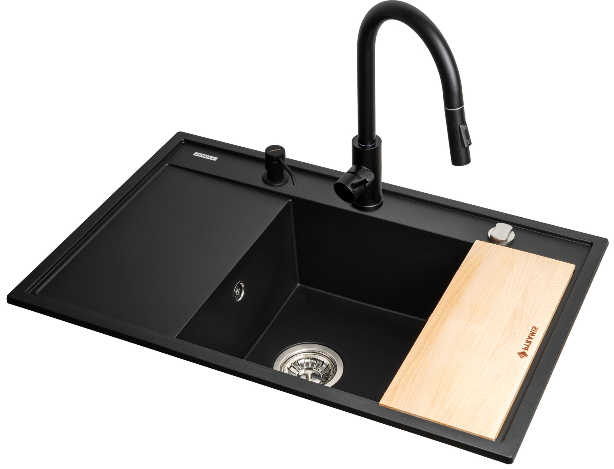 Pyramis Camea évier avec mitigeur noir/noire 070168501I
