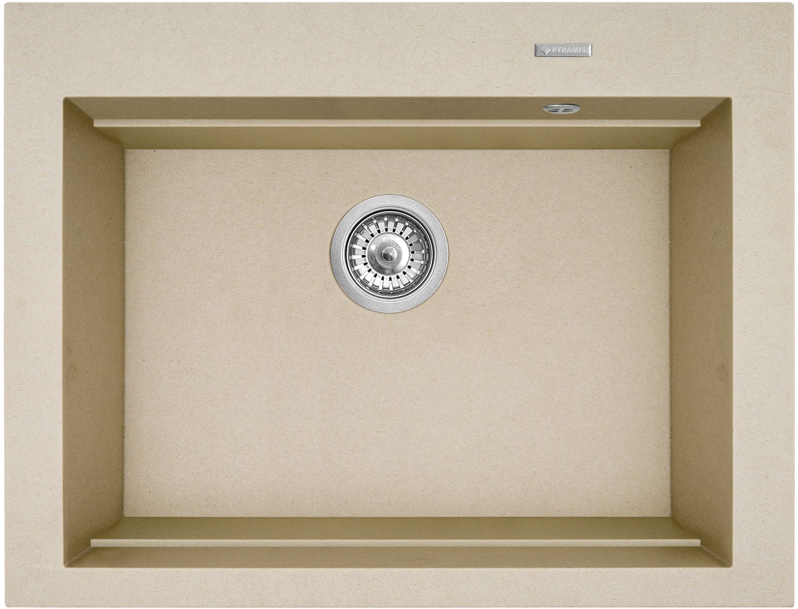 Pyramis Siros évier en granit 67x51.5 cm beige 070094101