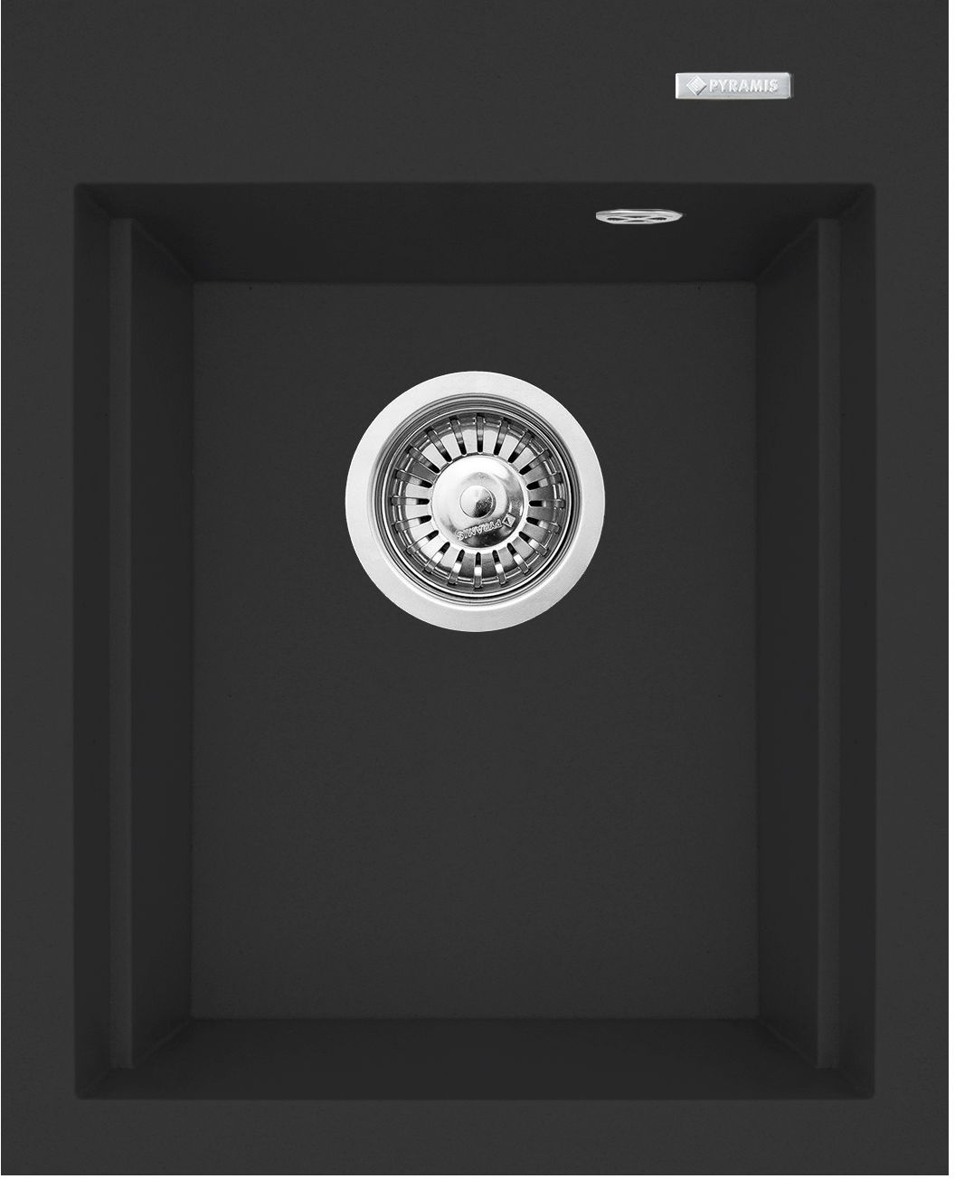 Pyramis Siros évier en granit 48x39 cm noir 070181012