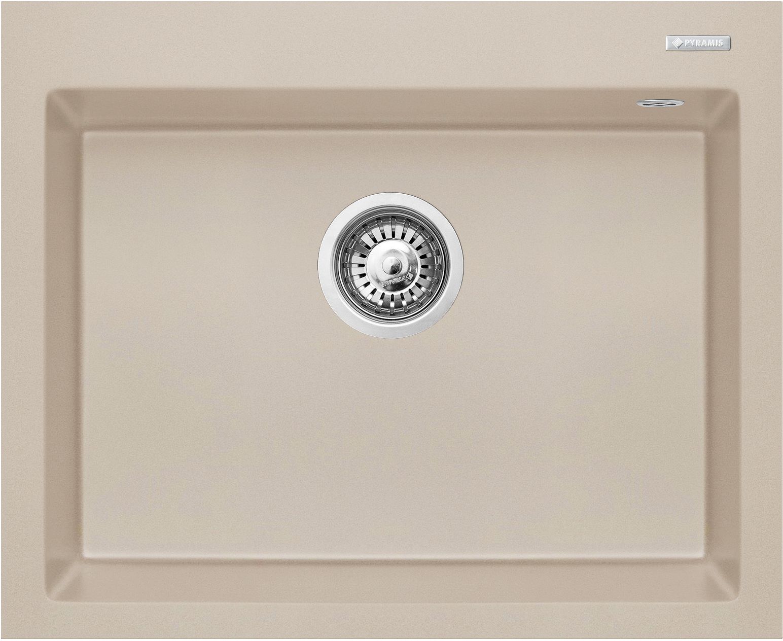 Pyramis Istros évier en granit 61x50 cm beige 070187012