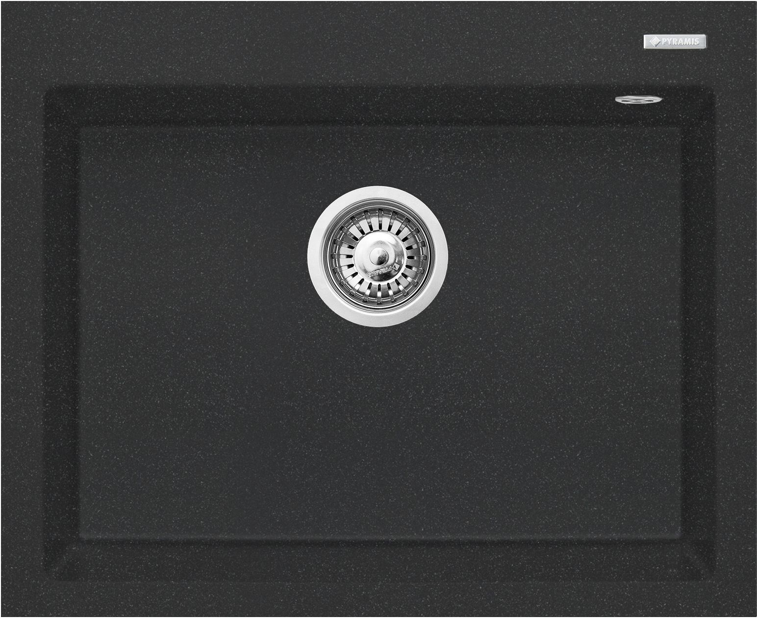 Pyramis Istros évier en granit 61x50 cm noir 070186812
