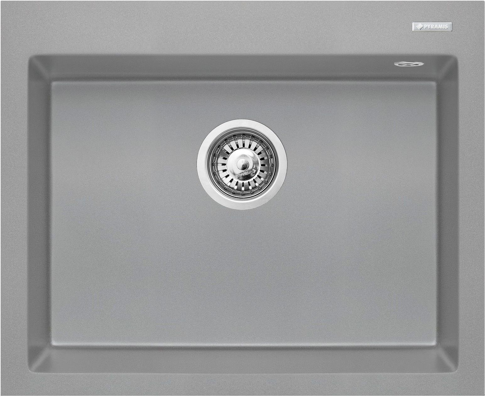 Pyramis Istros évier en granit 61x50 cm gris/graphite/onyx 070186912