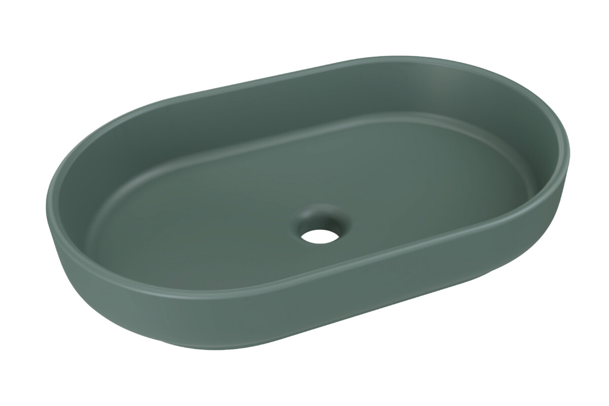 Comad River 2 lavabo 55x35 cm ovale à poser vert RIVER 2 FOREST GREEN MATT UN 55 ( E-6594 )