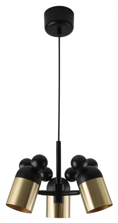 GTV Mouse lampe suspendue 3x25 W noir-doré OS-MOUS-11-DEC