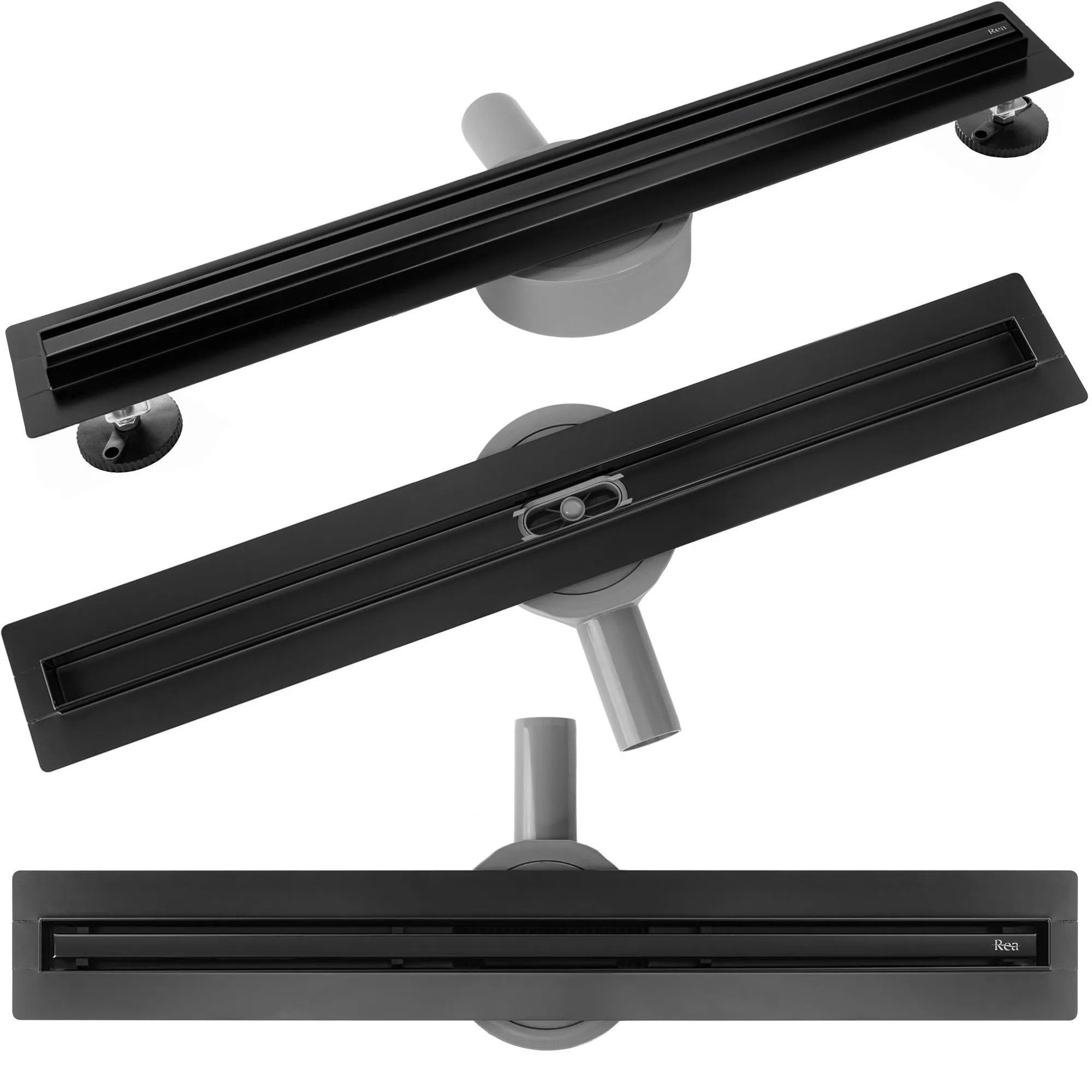 Rea Neox Slim Pro odpływ liniowy 80 cm czarny mat REA-G2710