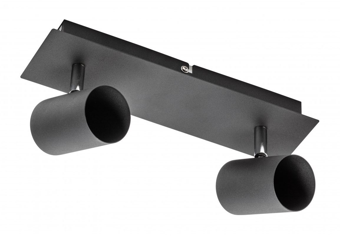 GTV Veneto plafonnier 2x20 W noir OS-VEN20WO2-10