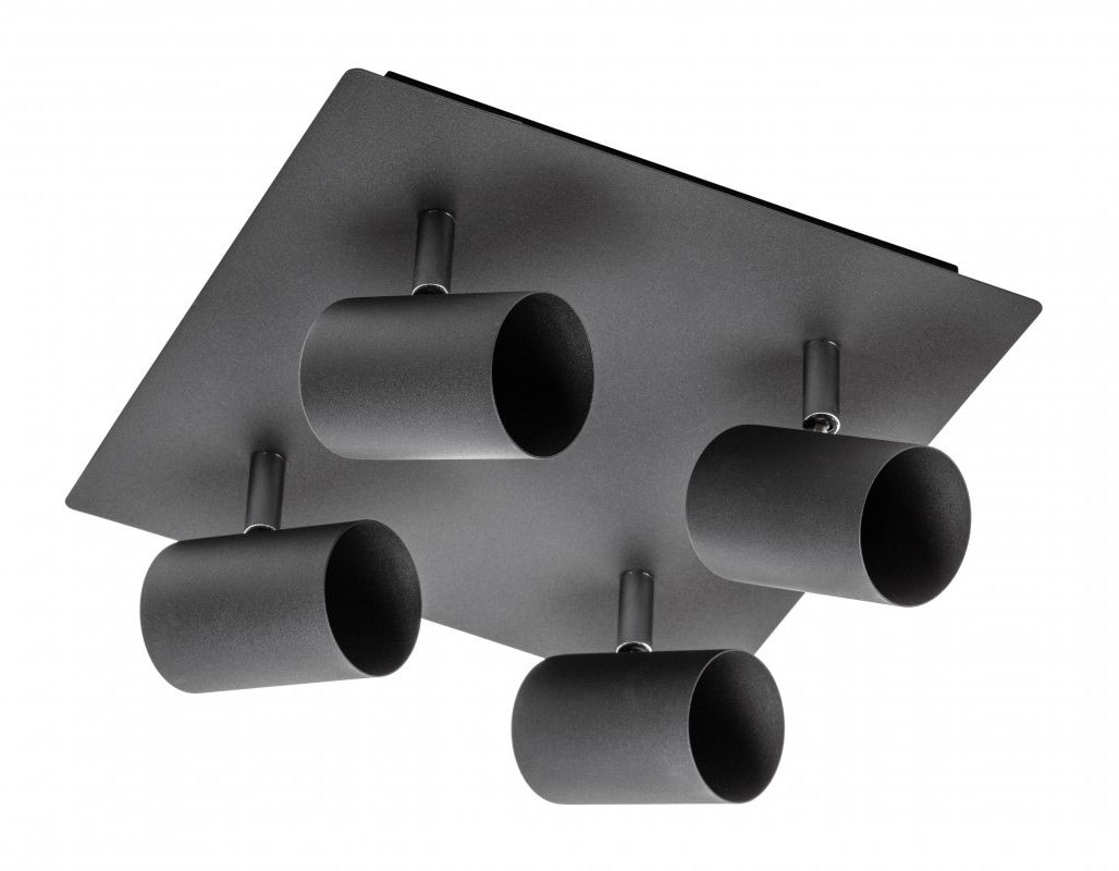 GTV Veneto plafonnier 4x20 W noir OS-VEN20WOK4-10