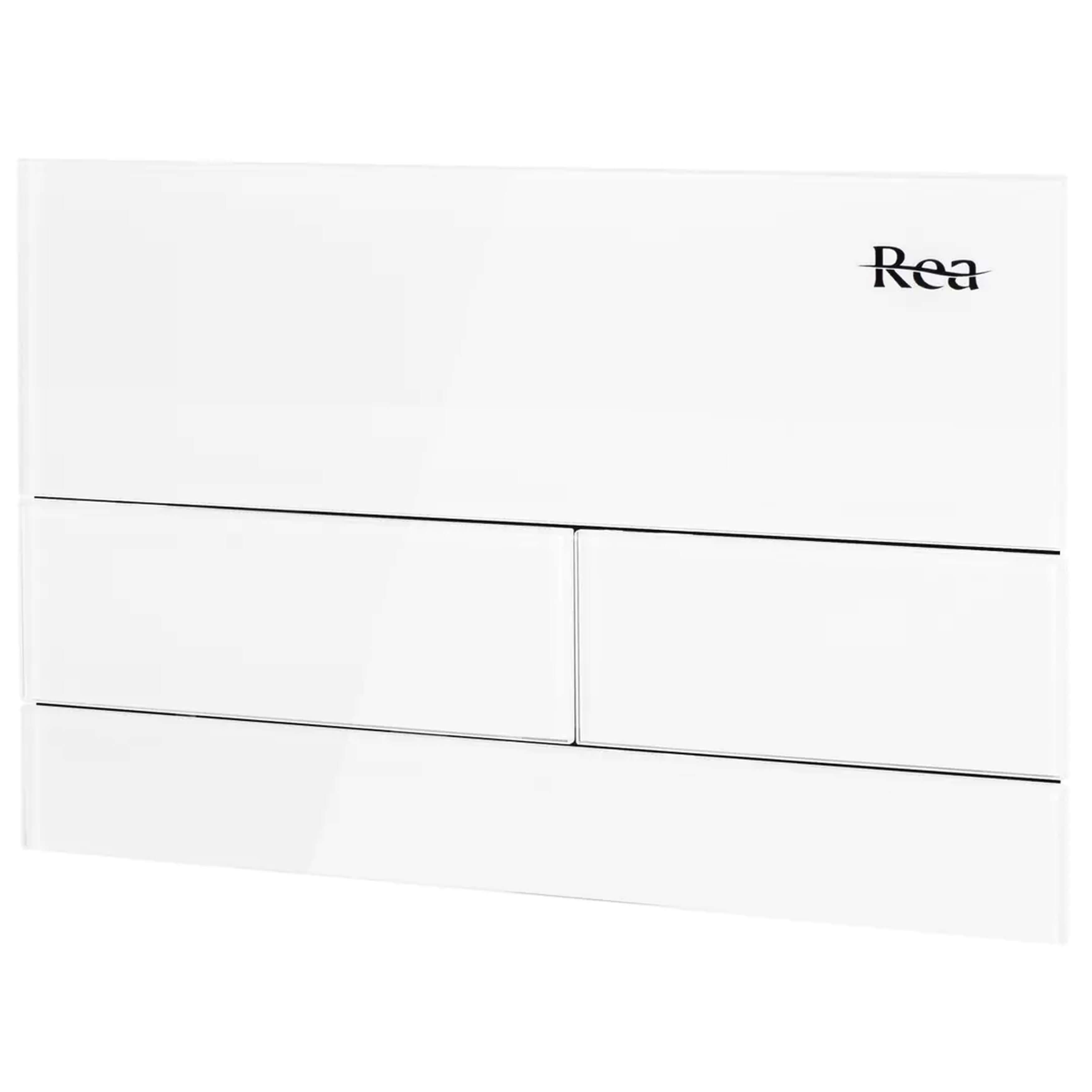 Rea T Steel bouton de chasse d'eau pour WC blanc REA-E0052