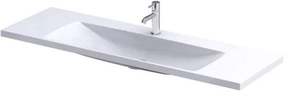 Oristo Compact lavabo 120x38 cm rectangulaire de meuble blanc UME-C-ET-120-92