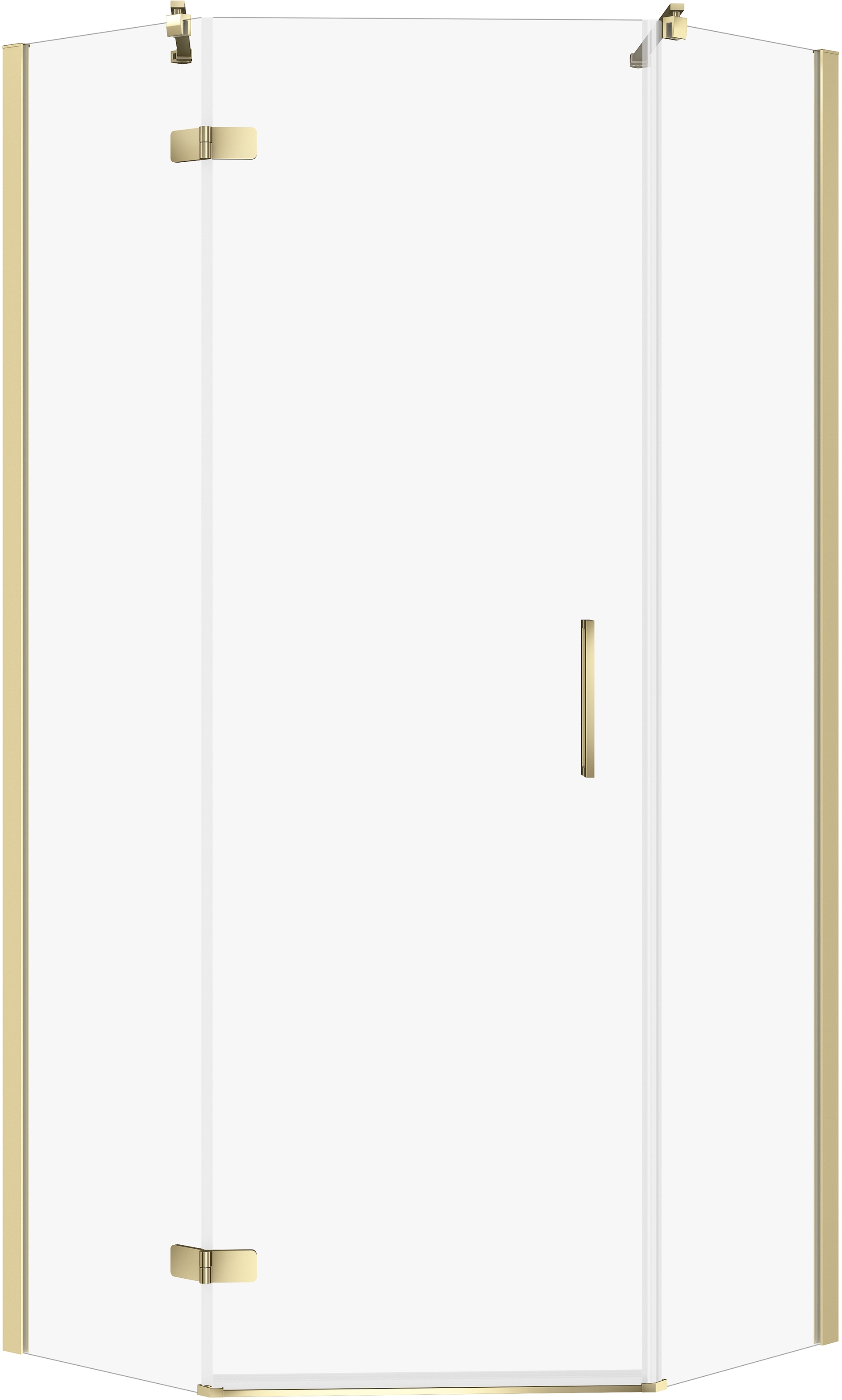 Cersanit City cabine de douche 90x90 cm doré brillant/verre transparent S584-087