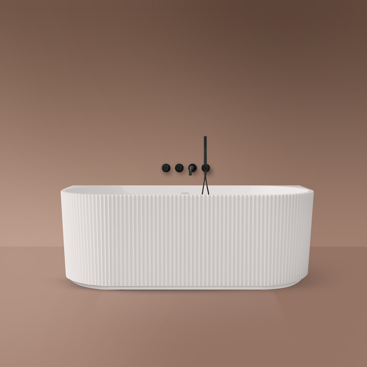 Oltens Hamnes baignoire murale 160x75 cm rectangulaire blanc 12025000