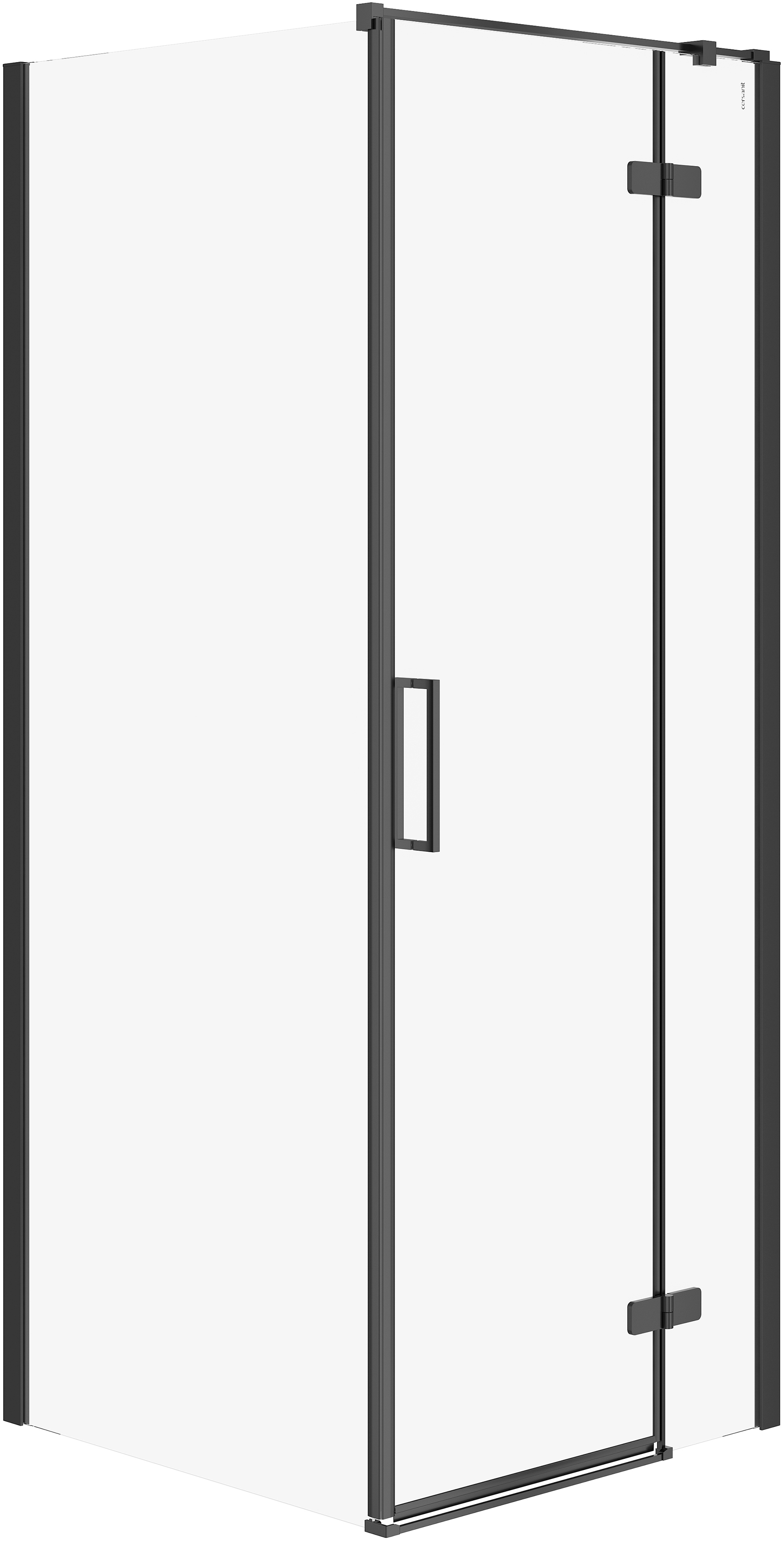 Cersanit City cabine de douche 80x80 cm carrée noir mat/verre transparent S584-107
