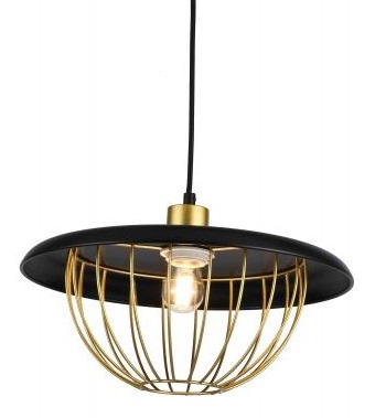 GTV Tulip lampe suspendue 1x40 W noir-doré OS-TULI-11-DEC