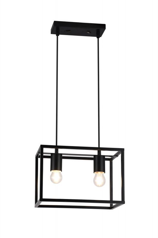 GTV Diu lampe suspendue 2x40 W noir OS-DIU2-10-DEC