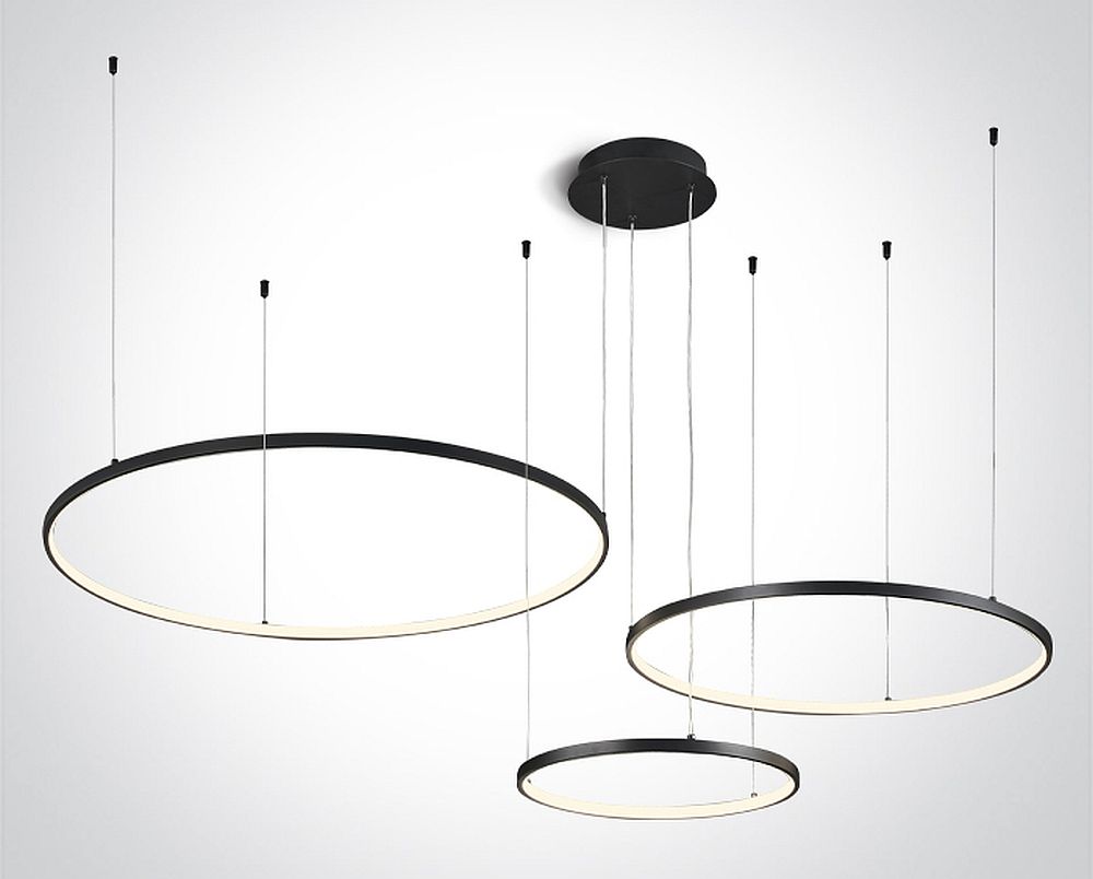 One Light Verdun 3 plafonnier 1x65 W noir 63150B/B/W