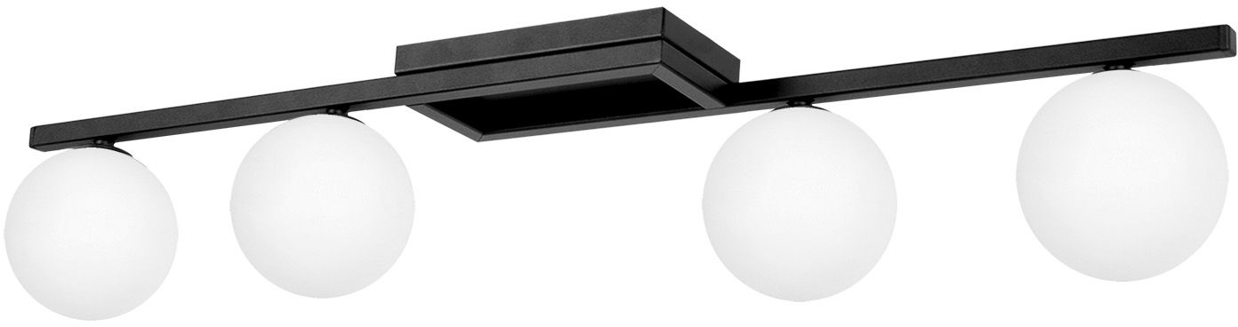 Kaja Korfu plafonnier 4x10 W blanc-noir K-5460