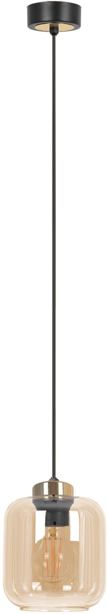 Kaja Iga lampe suspendue 1x15 W noir-doré-ambre K-5510