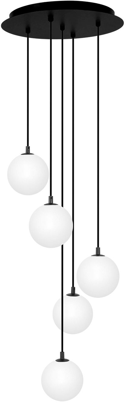 Kaja Aspen lampe suspendue 5x10 W blanc-noir K-5551